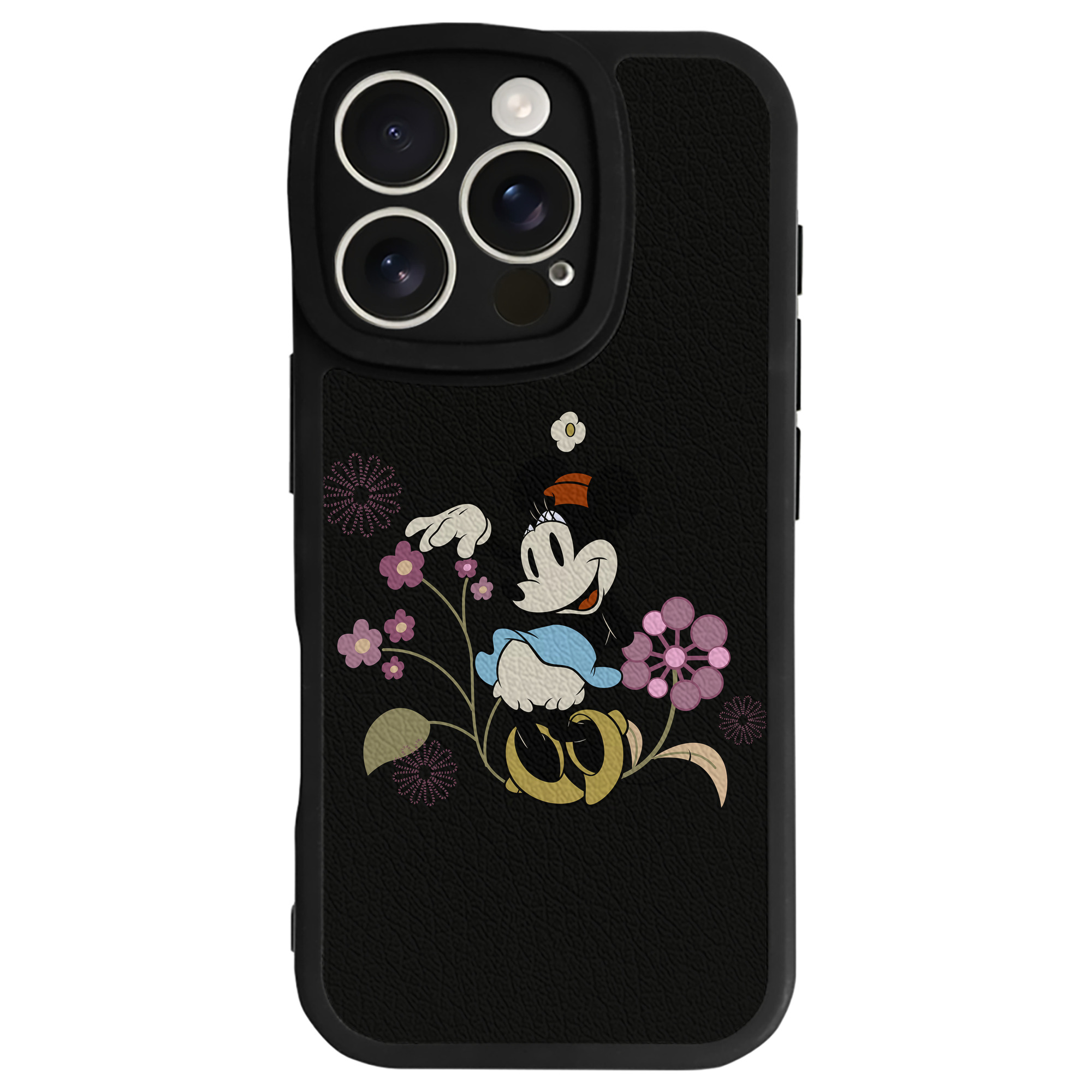 （画像用） ミッキーマウス Mickey Mouse 【iPhone 16シリーズ対応】シリコンスマホケース（レザー調） 材質：シリコン